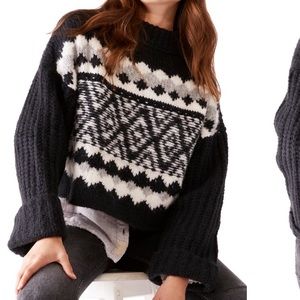 ✨HP✨NWT Free People Alpine Crop Mock Neck Sweater